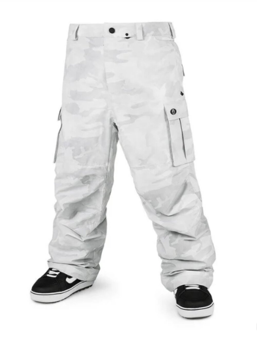 Volcom NWRK Baggy White Camo Snow Pants – Large